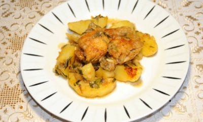 Μπακαλιάρος πλακί με πατάτες Cod with potatoes 678x381